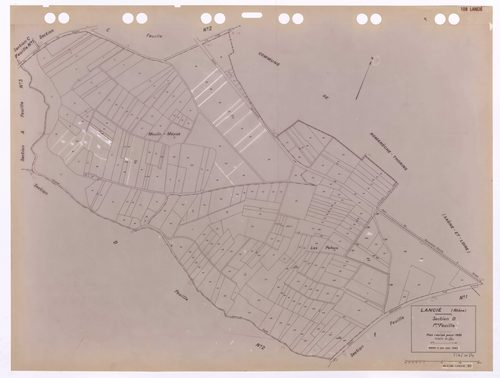 Section D 1ère feuille (partie de l'ancienne feuille unique). Plan révisé pour 1935. Edition à jour pour 1983.