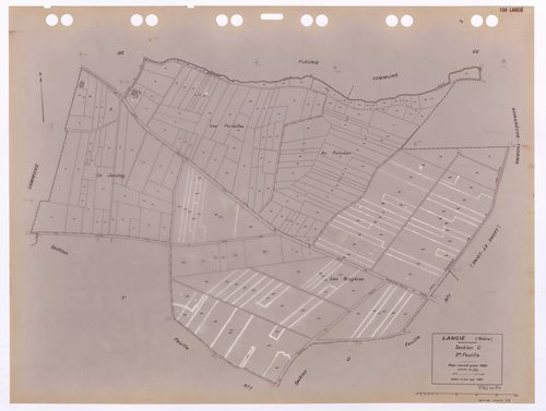 Section C dite des Bruyères 2e feuille (partie de l'ancienne feuille unique). Plan révisé pour 1935. Edition à jour pour 1983.