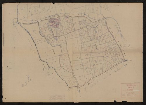 Section E 2e feuille (partie de l'ancienne feuille unique). Plan révisé pour 1935.