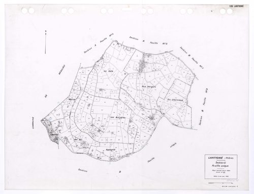Section C feuille unique (ancienne feuille unique). Plan révisé pour 1934. Edition à jour pour 1983.