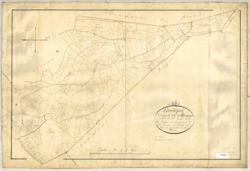 Section A dite des Chappes, feuille n°2 (parcelles 386-618).