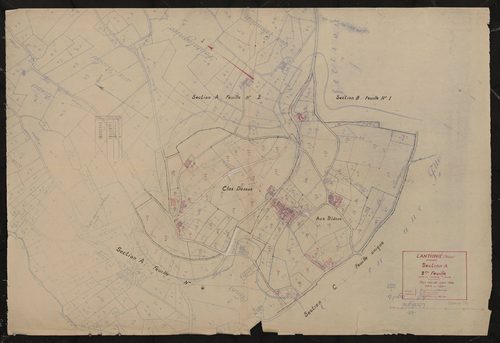 Section A 3e feuille (partie de l'ancienne 1ère feuille). Plan révisé pour 1934.