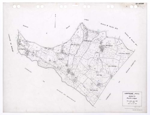 Section D feuille unique (ancienne feuille unique). Plan révisé pour 1934. Edition à jour pour 1983.