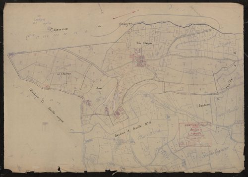 Section A 4e feuille (partie de l'ancienne 1ère feuille). Plan révisé pour 1934.