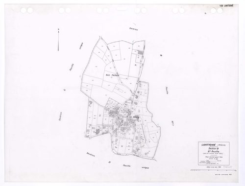 Section B 2e feuille (partie de l'ancienne feuille unique). Plan révisé pour 1934. Edition à jour pour 1983.