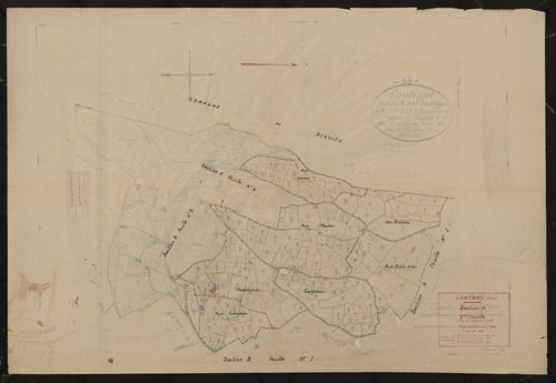 Section A 2e feuille (partie de l'ancienne 1ère feuille). Plan révisé pour 1934.