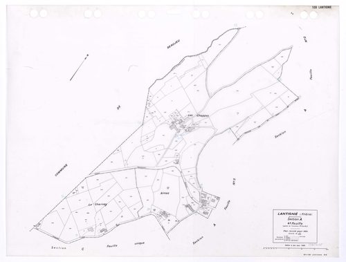 Section A 4e feuille (partie de l'ancienne 1ère feuille). Plan révisé pour 1934. Edition à jour pour 1983.