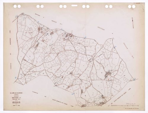 Section F feuille n°2. Feuille révisée pour 1952. Edition à jour pour 1986.
