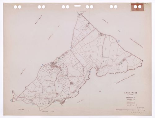 Section B feuille n°1. Feuille révisée pour 1952. Edition à jour pour 1986.