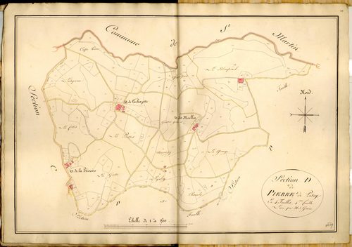 Section D dite de Saint-Pierre de Lizay, feuille n°4 (parcelles 662-841).