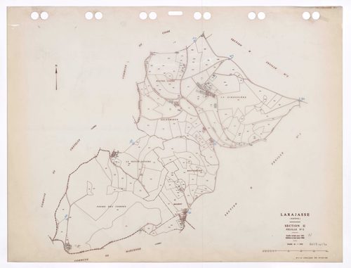Section G feuille n°2. Feuille révisée pour 1952. Edition à jour pour 1986.