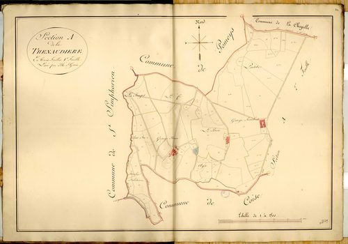 Section A dite de la Thenaudière, feuille n°1 (parcelles 1-85).