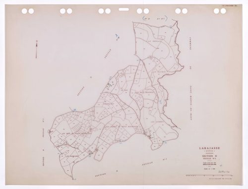 Section D feuille n°2. Feuille révisée pour 1952. Edition à jour pour 1986.