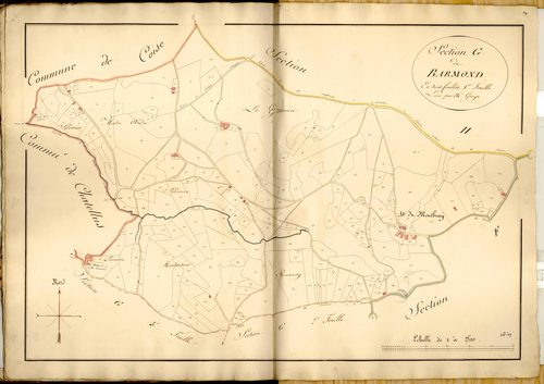 Section G dite de Barmond, feuille n°1 (parcelles 1-283).