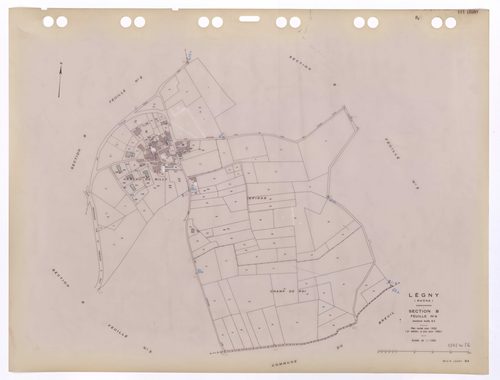 Section B feuille n°4 (ancienne feuille B5). Plan révisé pour 1932. 2e édition à jour pour 1982.