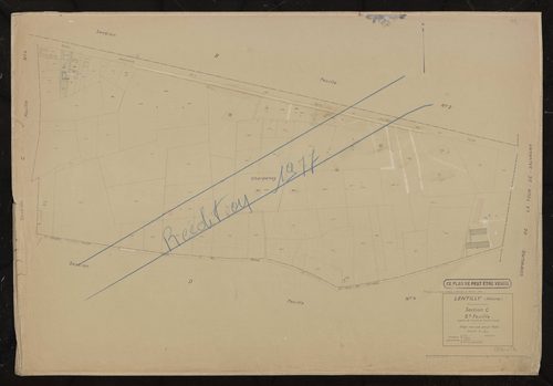 Section C 5e feuille (partie de l'ancienne feuille unique). Plan cadastral révisé pour 1936. Réédition pour 1977.