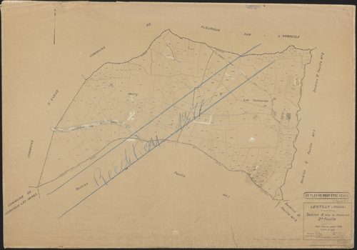 Section A dite de Mosouvre 2e feuille. Plan cadastral révisé pour 1936. Réédition pour 1977.