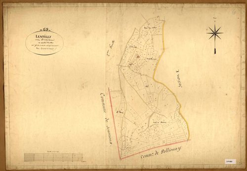 Section D dite de la Rivoire, feuille n°1 (parcelles 1-155).