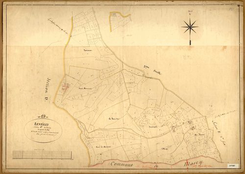 Section E dite du Poirier, feuille n°1 (parcelles 1-257).