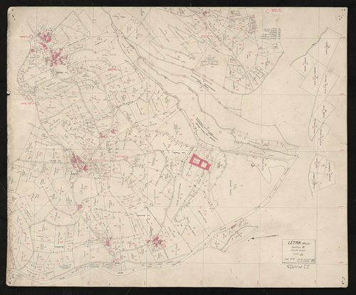 Verso : section D feuille unique. Levé n°6 du 21 septembre au 31 octobre 1942.