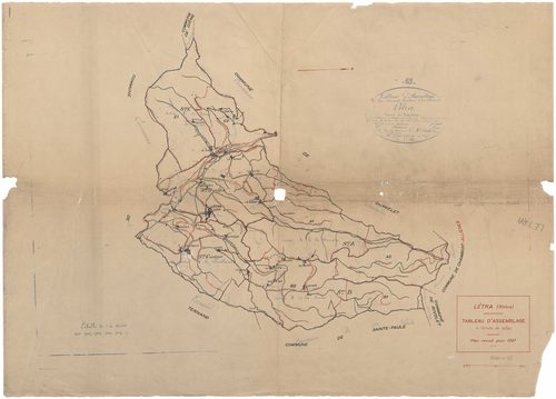 1ère série : mise à jour du plan napoléonien : tableau d'assemblage (TA). Plan révisé pour 1947.