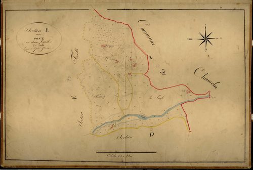 Section E dite du Pont, feuille n°2 (parcelles 470-644).