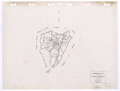 Tableau d'assemblage (TA). Cadastre révisé pour 1937. Edition à jour 1993.