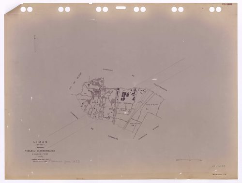 Tableau d'assemblage (TA). Cadastre révisé pour 1933. Edition à jour pour 1983. Remaniée pour 1988.