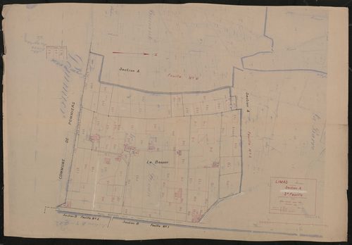 Section A 3e feuille (partie de l'ancienne 2e feuille). Plan révisé pour 1933.