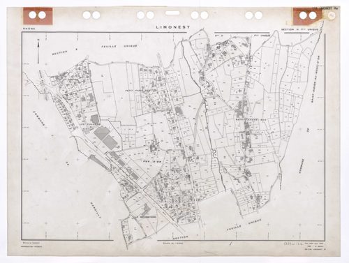 Section H feuille unique. Plan établi pour 1954. 2e édition à jour pour 1980.