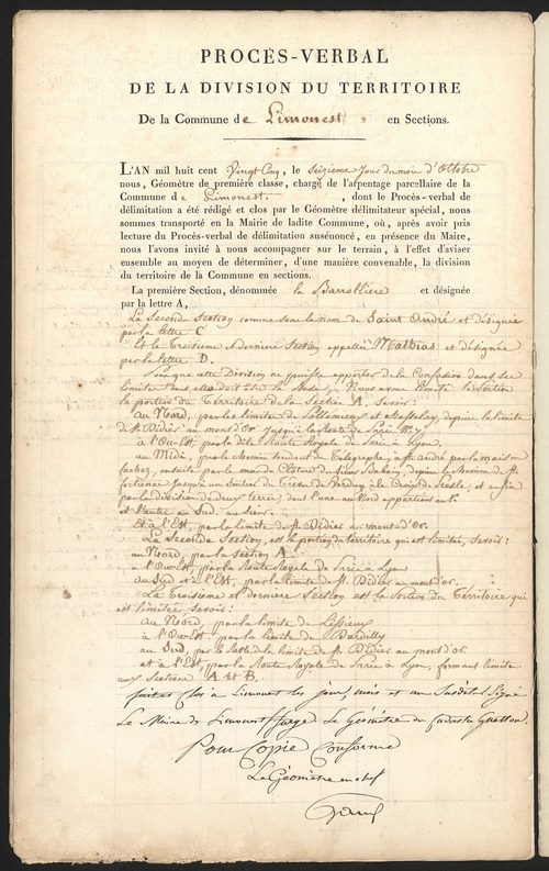 Limonest, 27 mars 1824.
