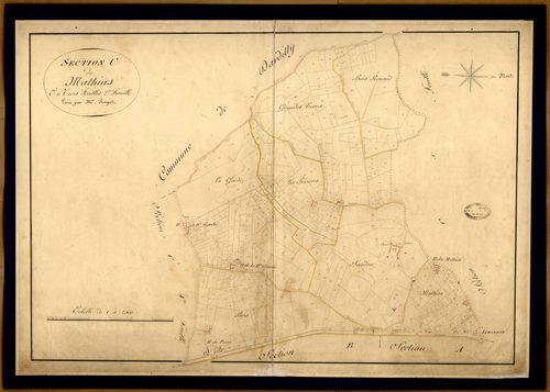 Section C dite du Mathias, feuille n°2 (parcelles 284-715).