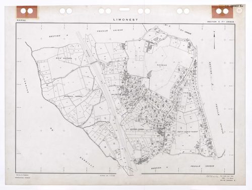 Section E feuille unique. Plan établi pour 1954. 2e édition à jour pour 1980.