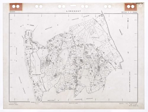 Section D feuille unique. Plan établi pour 1954. 2e édition à jour pour 1980.