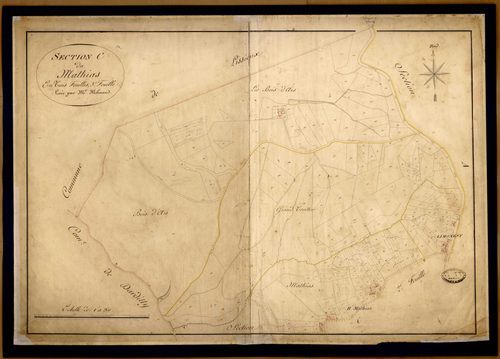 Section C dite du Mathias, feuille n°3 (parcelles 716-1033).