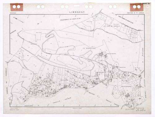 Section B feuille unique. Plan établi pour 1954. 2e édition à jour pour 1980.