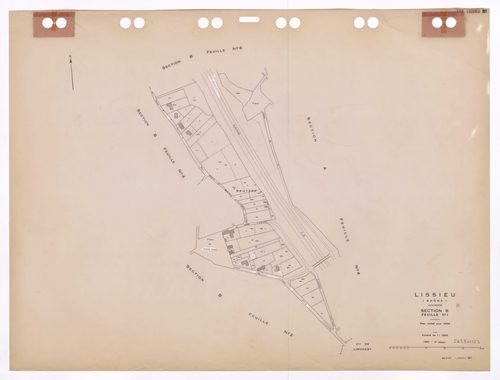 Section B feuille n°1. Plan révisé pour 1932. 4e édition à jour pour 1980.