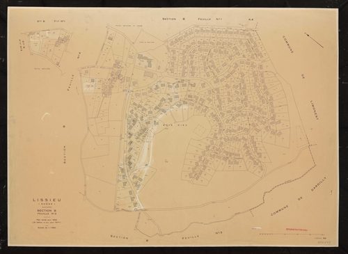 Section B feuille n°2. Plan cadastral révisé pour 1932. 3e édition à jour pour 1977.