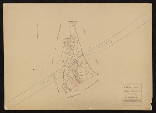 Tableau d'assemblage (TA). Plan révisé pour 1932, feuille renouvellée pour 1937. Réédition pour 1977.