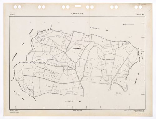 Section AD. Feuille renouvelée pour 1961. Edition à jour pour 1985.
