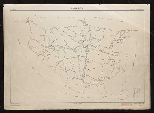 Tableau d'assemblage (TA). Cadastre révisé pour 1961.