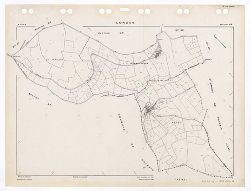 Section AS. Feuille renouvelée pour 1961. Edition à jour pour 1985.