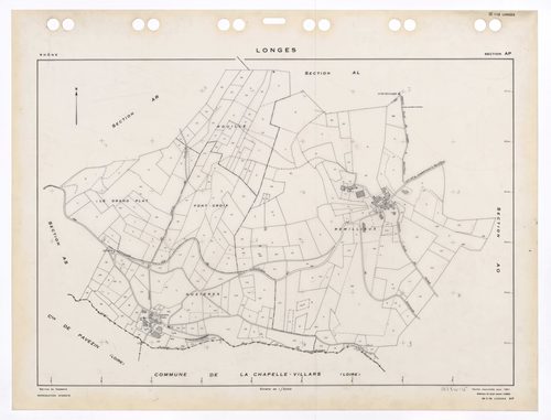 Section AP. Feuille renouvelée pour 1961. Edition à jour pour 1985.