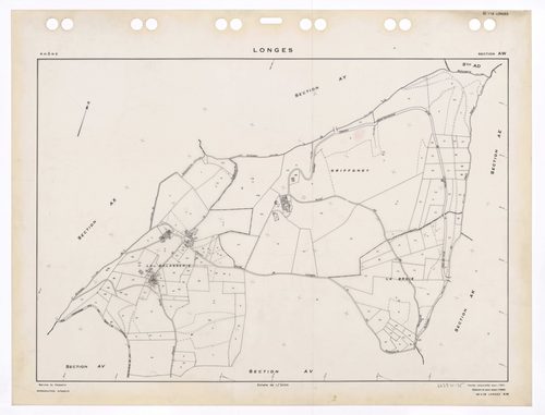 Section AW. Feuille renouvelée pour 1961. Edition à jour pour 1985.