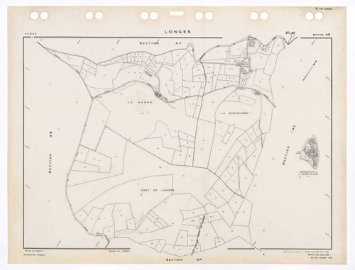 Section AR. Feuille renouvelée pour 1961. Edition à jour pour 1985.