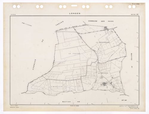 Section AH. Feuille renouvelée pour 1961. Edition à jour pour 1985.