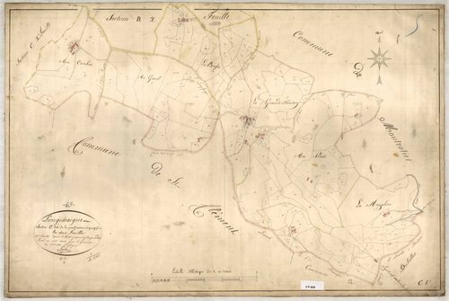 Section C dite de la Grand'Maison et Grange-Gainon, feuille n°1 (parcelles 1-185).