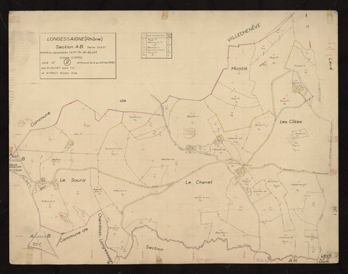 Section AB : partie Ouest. Levé n°2 effectué du 9 au 29 mai 1960.
