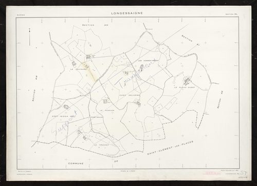 Section AL. Feuille renouvellée pour 1964.