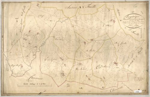 Section C dite de la Grand'Maison et Grange-Gainon, feuille n°2 (parcelles 186-537).